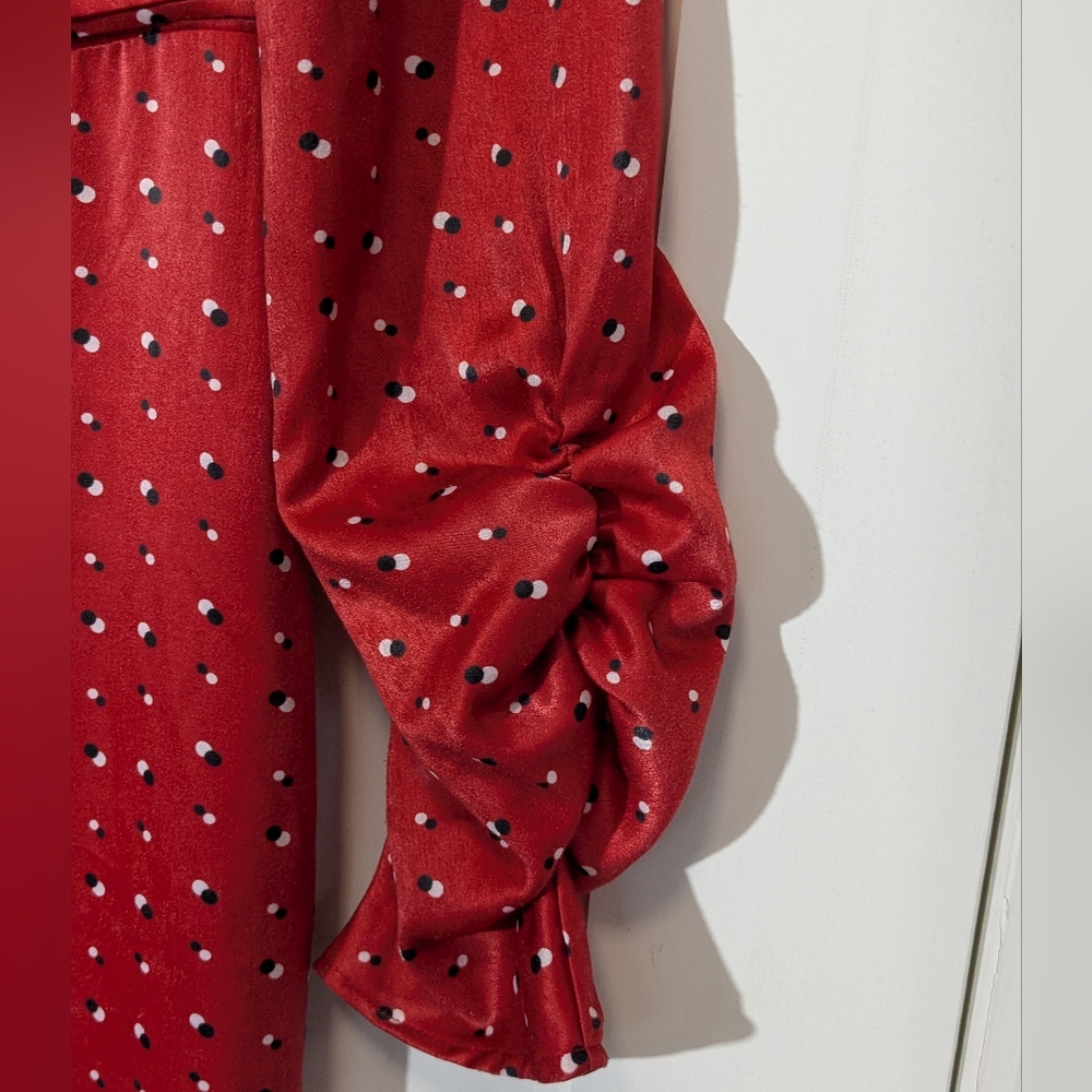 NWT House Of Harlow 1960 Dotted Jumpsuit Red Sz S - Picture 12 of 15